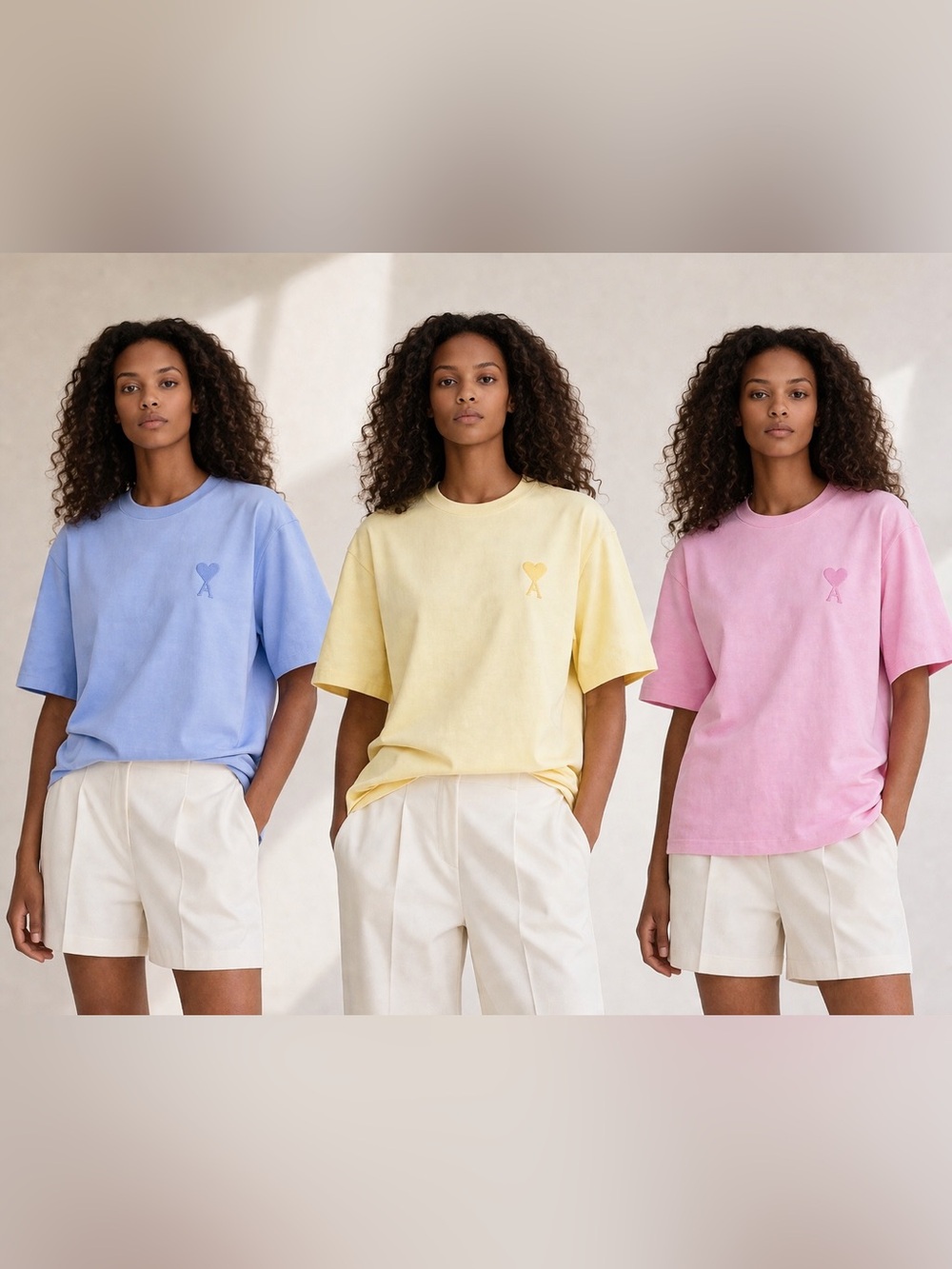 AMI Paris 3-Pack T-Shirts XXL Unisex – Ami de Coeur Embroidered